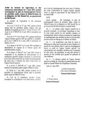 Arrêté du ministre de l'agriculture et des ressources hydrauliques du 7 mars 2007 | 