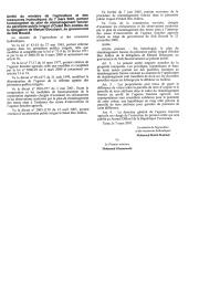 Arrêté du ministre de l'agriculture et des ressources hydrauliques du 7 mars 2007 | 