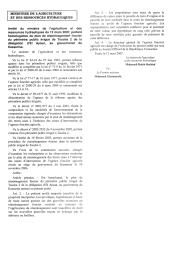 Arrêté du ministre de l'agriculture et des ressources hydrauliques du 12 mars 2007 | 