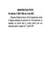 MAINTIEN EN ACTIVITE | 
