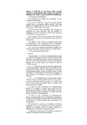 Décret n° 2007-182 du 29 janvier 2007 | 
