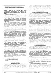 Décret n° 2007-237 du 5 février 2007 | 