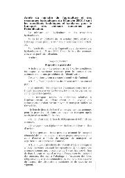 Arrêté du ministre de l’agriculture et des ressources hydrauliques du 11 janvier 2007 | 