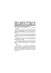 Arrêté du ministre de l’agriculture et des ressources hydrauliques du 11 janvier 2007, | 