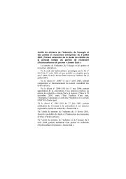 Arrêté du ministre de l’industrie,de l’energie et des petites et moyennes entreprises du 5 juillet 2007, | 