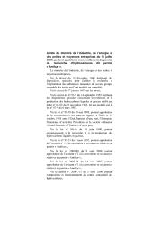 Arrêté du ministre de l’industrie,de l’énergie et des petites et moyennes entreprises du 11 juillet 2007, | 
