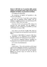 Décret n° 2007-3037 du 27 novembre 2007 | 