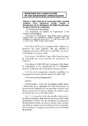 Décret n° 2007-3029 du 27 novembre 2007 | 